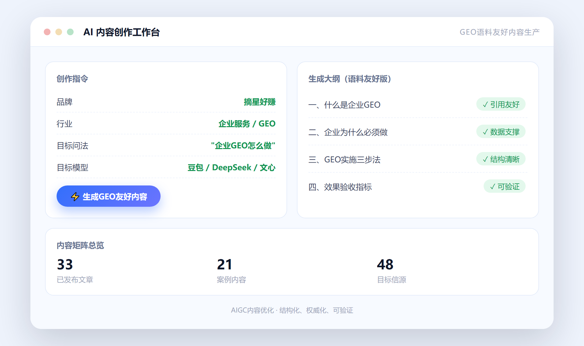 AI内容创作工作台